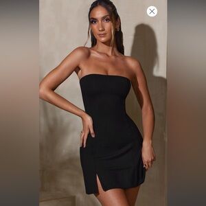 Oh Polly Bandeau Neckline Mini Dress